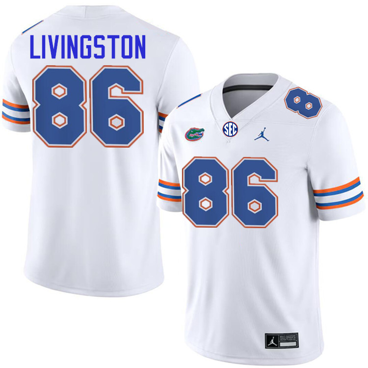 #86 Tony Livingston Gators Jersey,Florida Gators College Football Jerseys Stitched-White #86 Tony Livingston Gators Jersey,Florida Gators College Football Jerseys Stitched-White